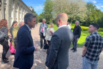 Sir Gavin Williamson is joined by trustees and volunteers from the Orangery