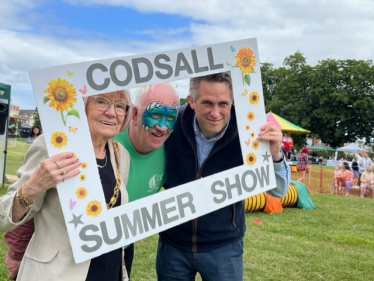 Sir Gavin Williamson opened the Codsall Summer Show and visited stalls run by local businesses.