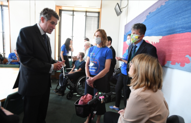Sir Gavin Williamson meeting with representatives from the Motor Neurone Disease Association in 2021