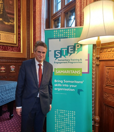 Sir Gavin Williamson attending a parliamentary event in support of Samaritans