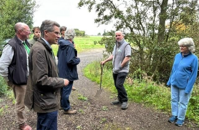 Sir Gavin Williamson met with members of the National Farmers' Union to discuss measures to prevent the worst effects of climate change on South Staffordshire's natural heritage