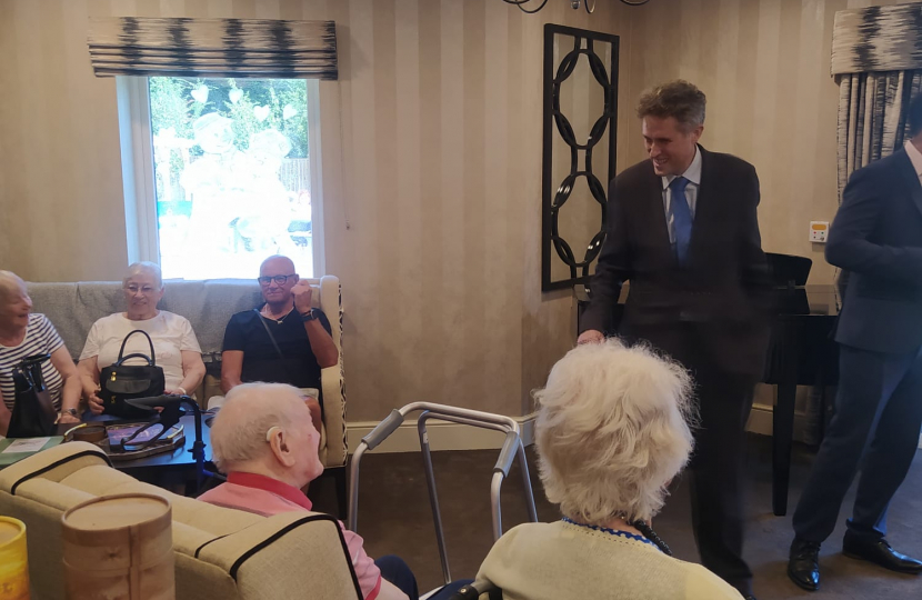 Sir Gavin Williamson visited the open day at Bridge Manor Care Home.