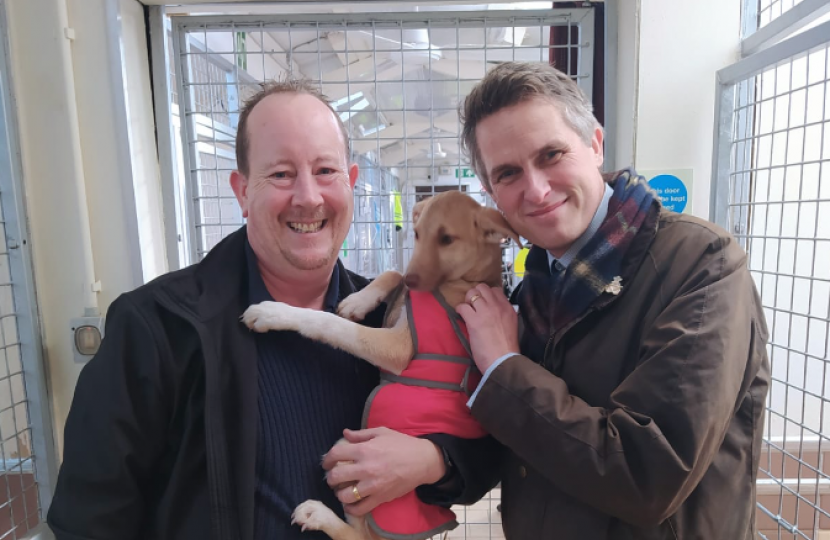 Sir Gavin Williamson is joined by Edwin Briscoe, Treasurer of Brighter Days Rescue