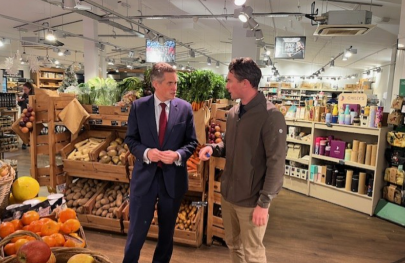 Sir Gavin Williamson is joined by Geoff Barton, the manager of Canalside Farm