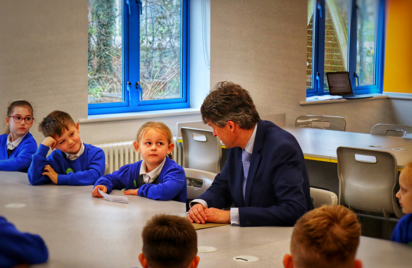 Gavin meeting with the children's eco-committee