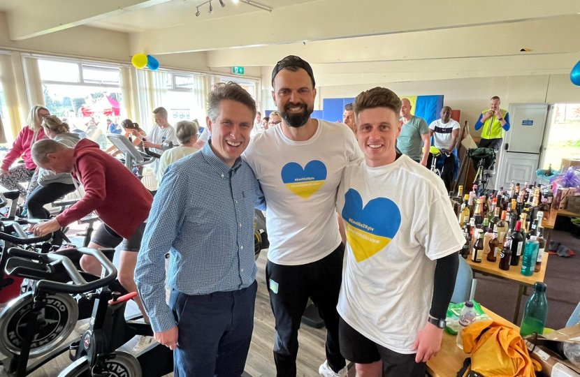 Gavin with the organisers of the Enville Cricket Club Fundraiser