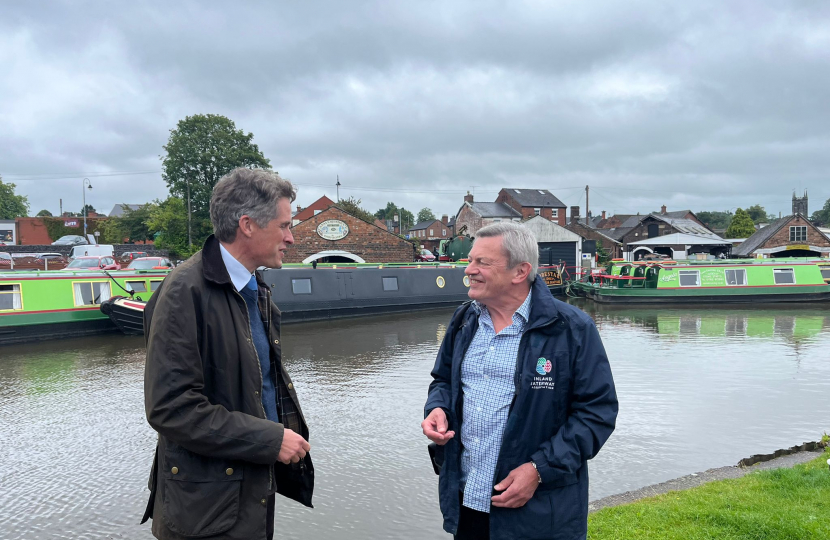 Sir Gavin Williamson backs a campaign to keep canals alive. 