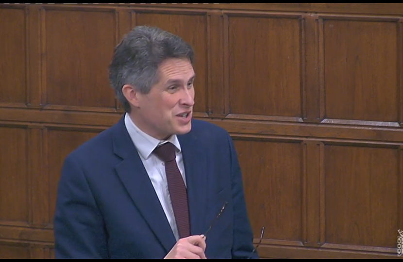 Sir Gavin Williamson speaking during the Westminster Hall Debate