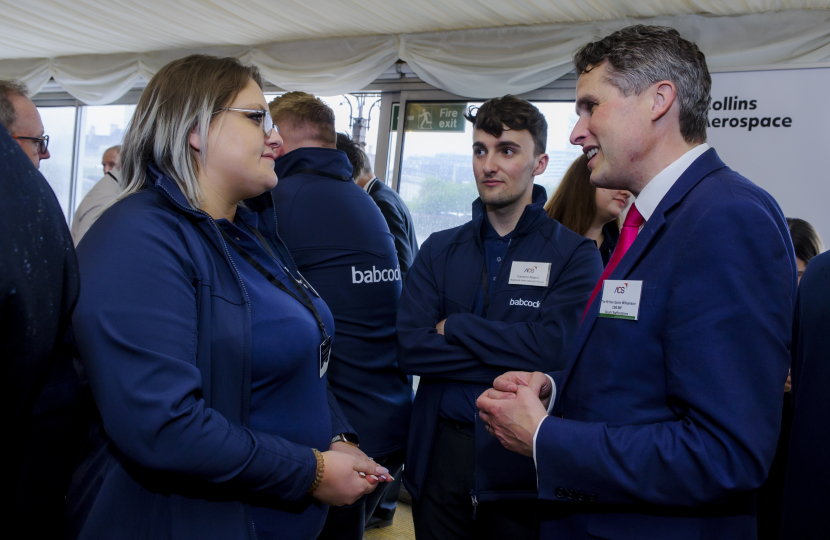 Gavin with apprentices from Babcock