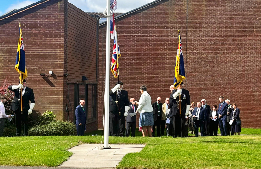 Sir Gavin Williamson at the Flag Raising Ceremony