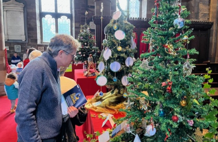 Sir Gavin Williamson attending the Christmas Tree Festival at Penkridge Parish Church