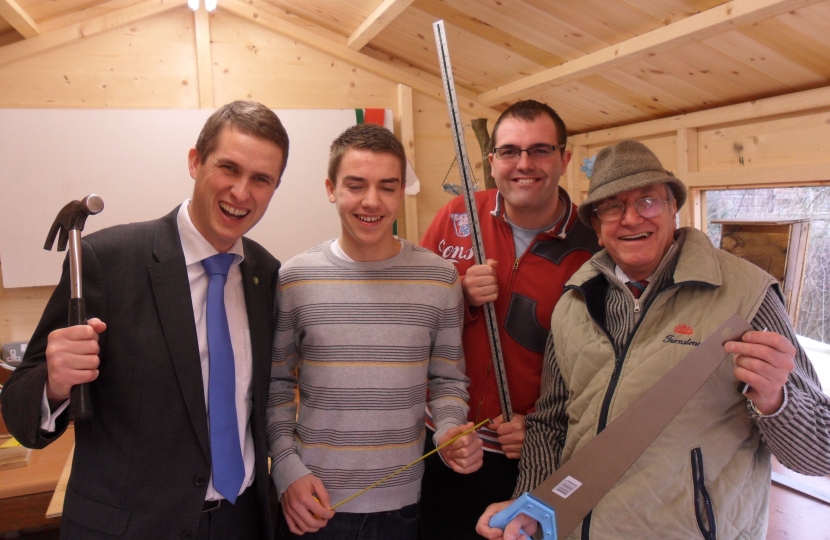 Gavin visits The Woodshed | Rt. Hon. Gavin Williamson CBE MP