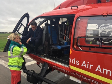 Gavin meets with Air Ambulance 