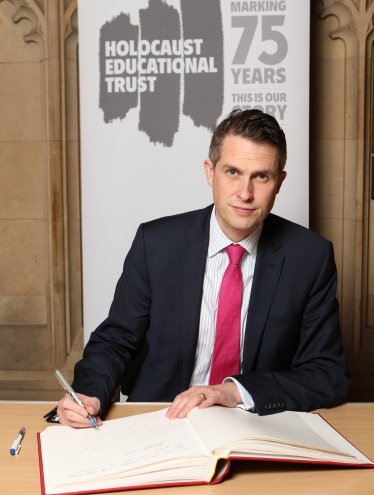 Gavin Williamson MP, signing the Book of Commitment