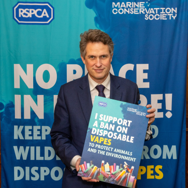 Sir Gavin Williamson supporting RSPCA at a parliamentary event 