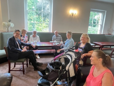 Sir Gavin visited the Breast Cancer Coffee Morning at the Haling Dene Centre