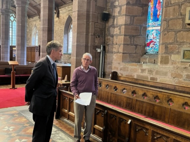 Sir Gavin Williamson has voiced his support for efforts to save the roof of a historic church in Brewood. 