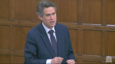 Sir Gavin Williamson speaking during a Westminster Hall debate on fly-tipping