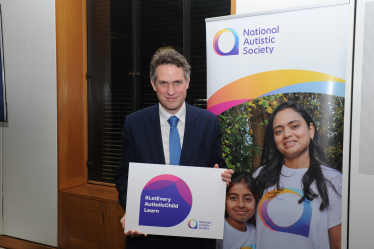 Sir Gavin Williamson attending the parliamentary event organised by the National Autistic Society