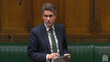 Sir Gavin Williamson making a speech at the HS2 compensation debate in the Commons chamber