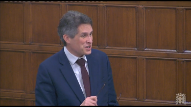 Sir Gavin Williamson speaking during the Westminster Hall Debate